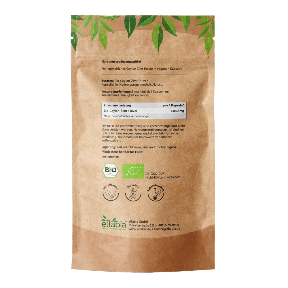 Organic Ceylon Cinnamon Capsules