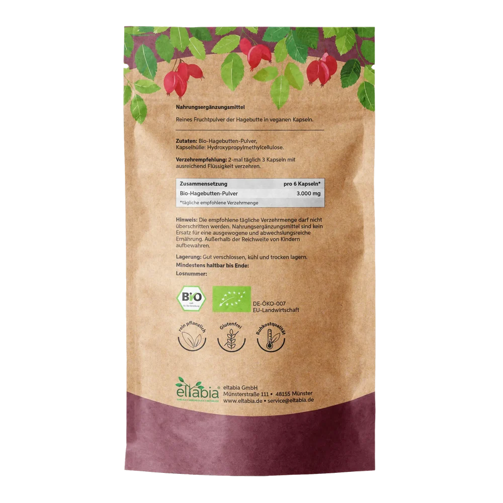 Organic Rosehip Capsules (200 capsules