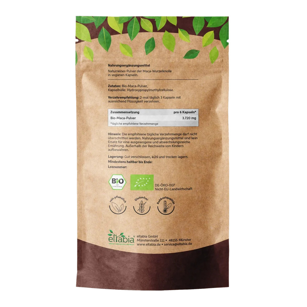 Organic Maca Capsules (200 capsules)