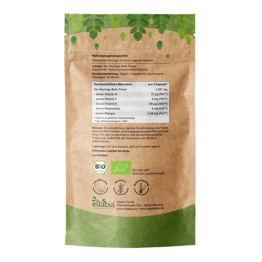 Organic Moringa Capsules (200 capsules)