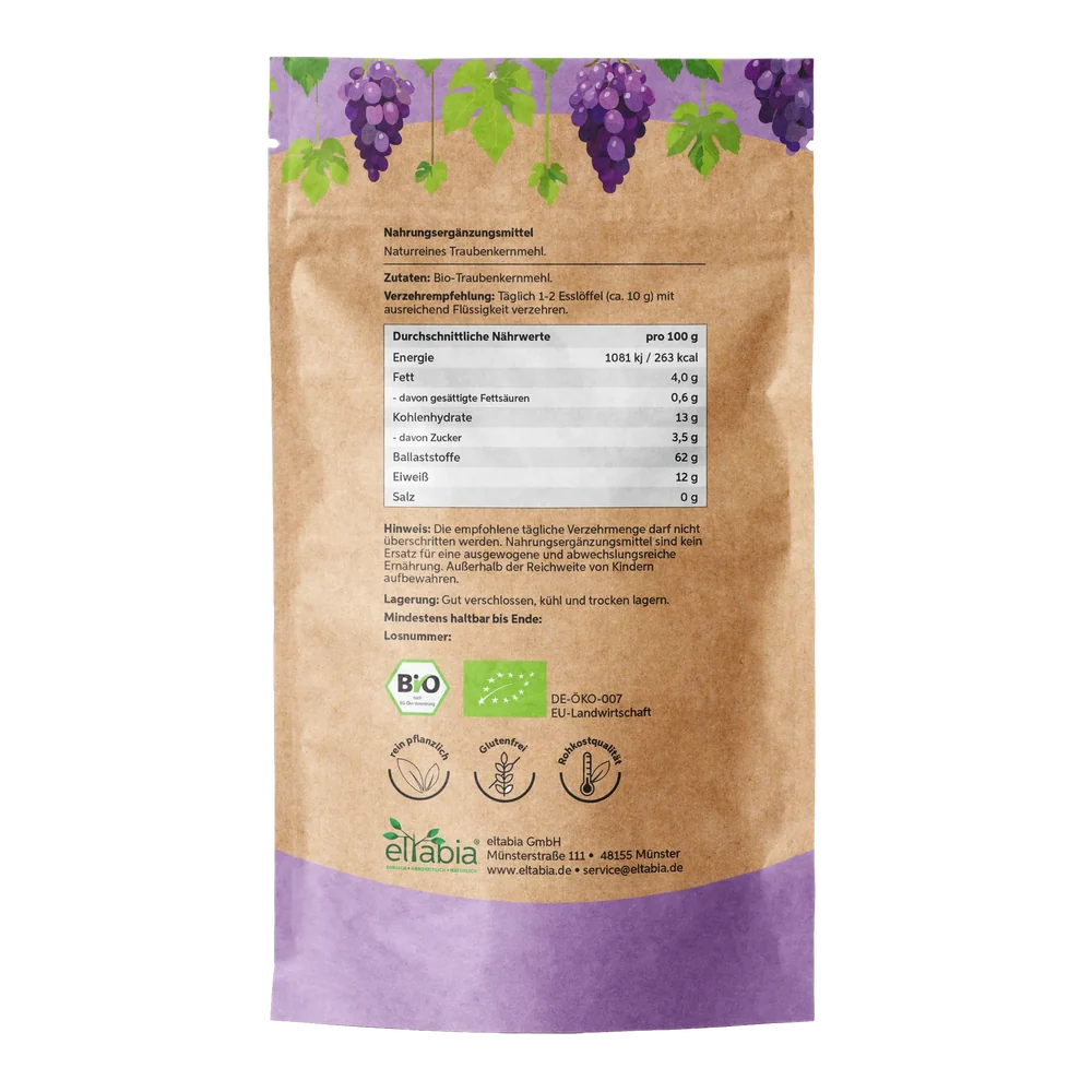Organic Grape Seed Flour OPC (200g)